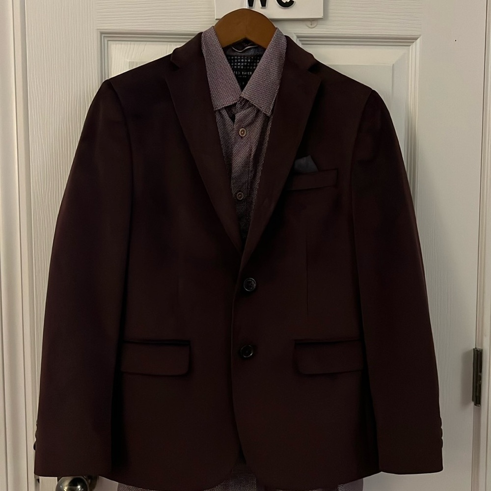 LAUREN RALPH LAUREN VELVET BLAZER WITH FAUX POCKET SQUARE